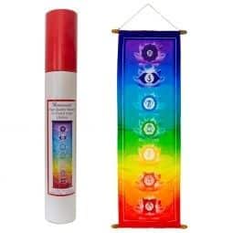 Wall Tapestry French Crepe 7 Chakras (90 x 36 cm)