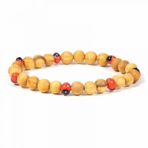 Palo Santo Bracelet with Huayruro Beads