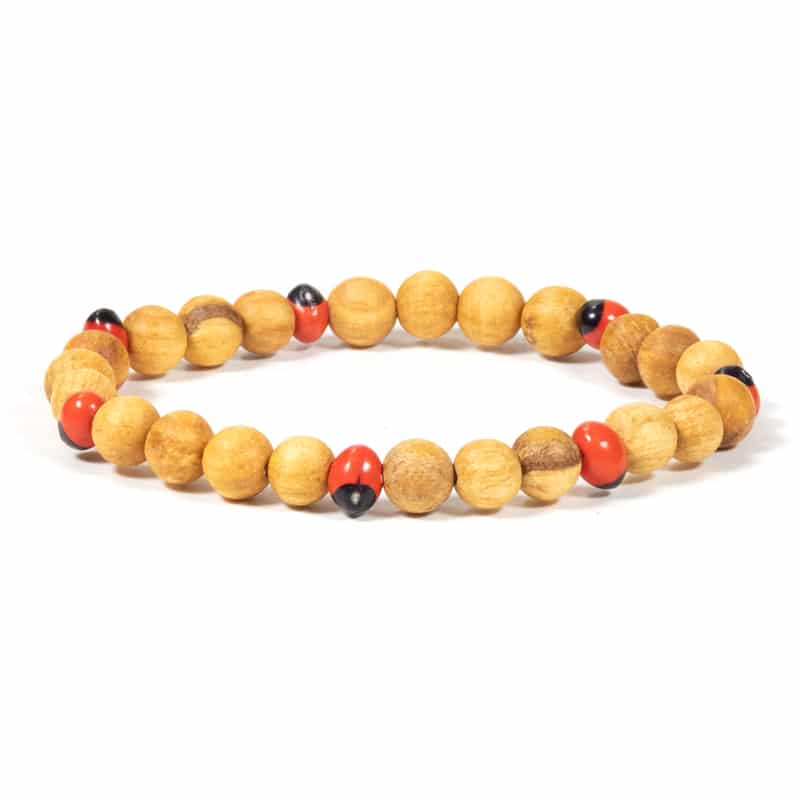 Palo Santo Bracelet with Huayruro Beads