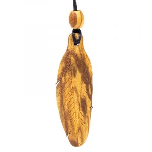 Palo Santo Necklace Feather - Small