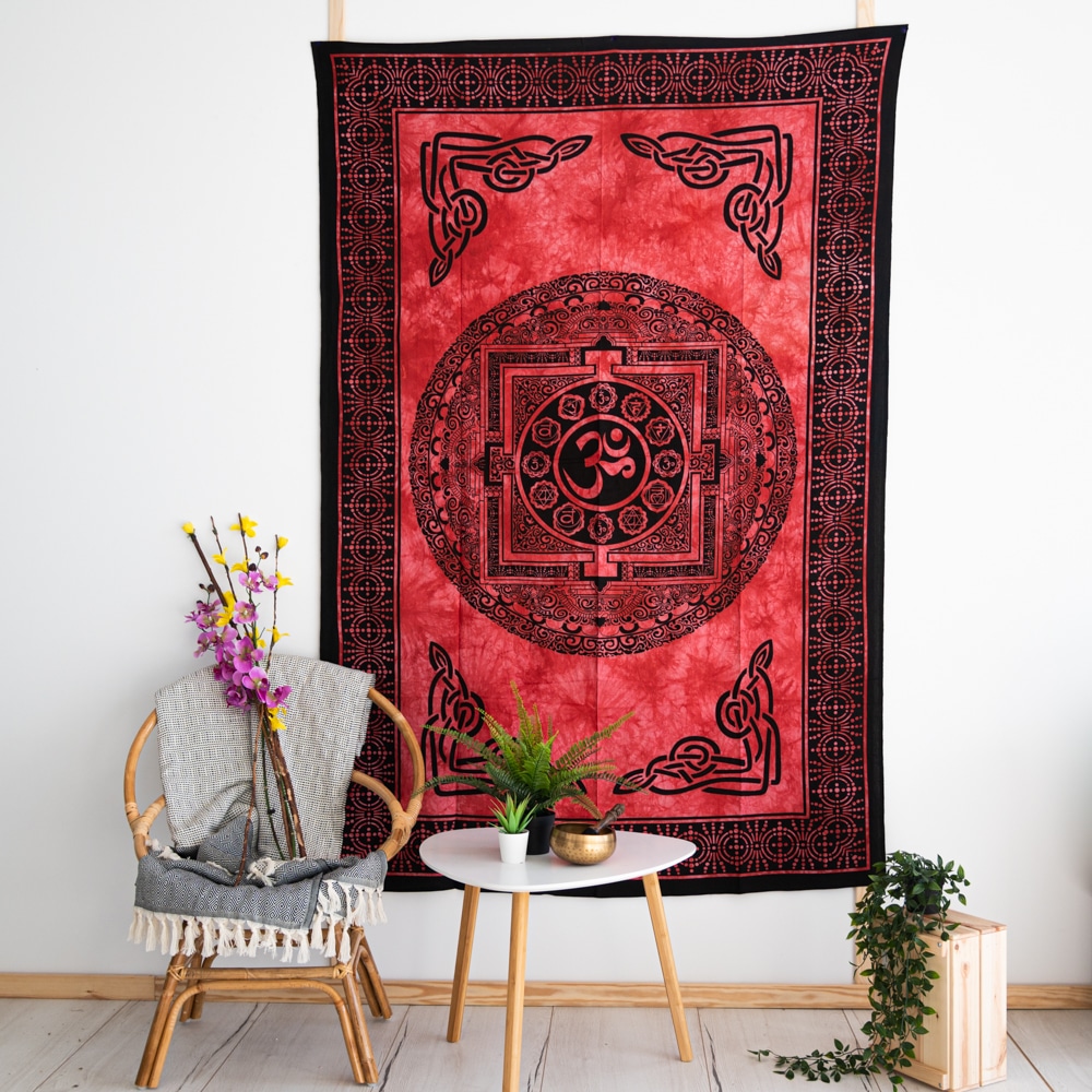 first chakra root chakra red wall tapestry