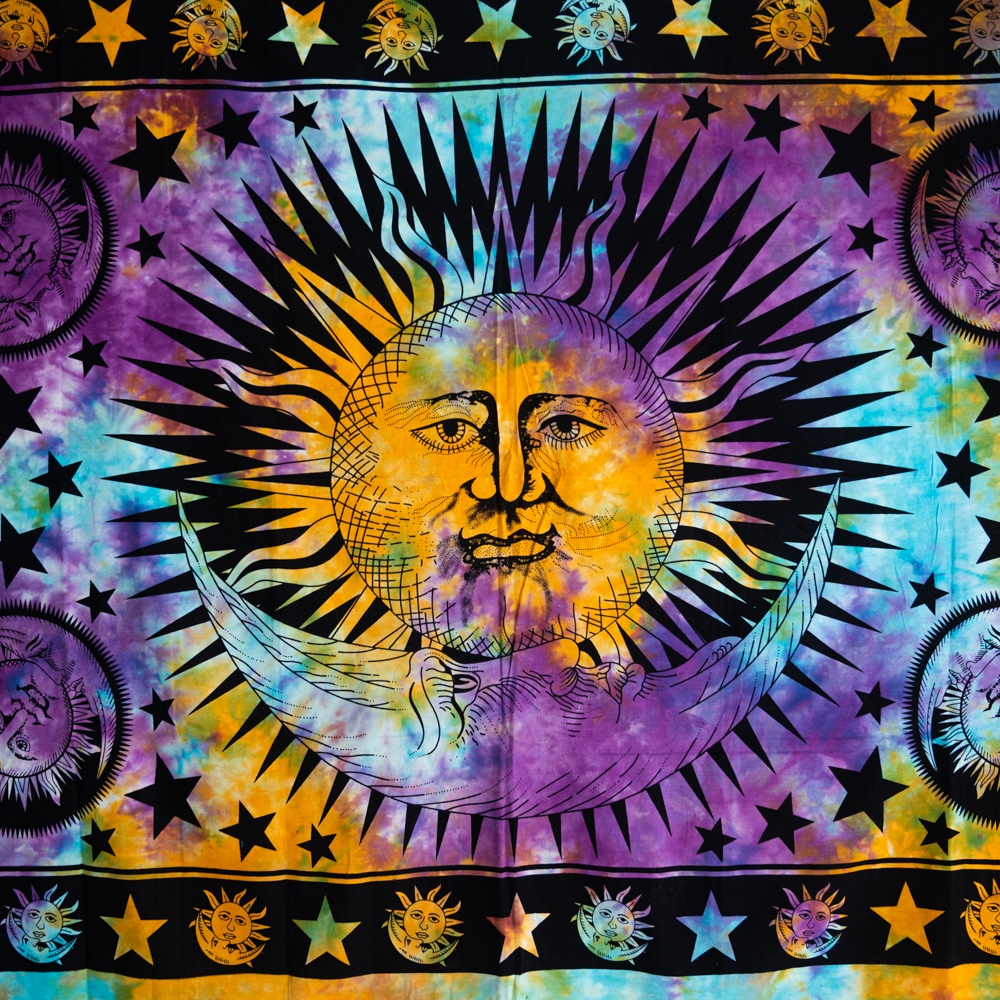 wall tapestry sun and moon