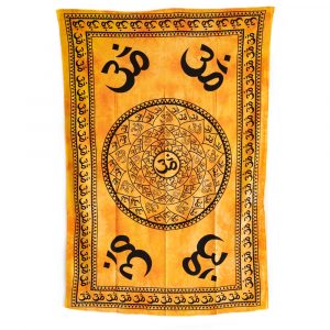 Tapestry Mandala Cotton Yellow OHM Authentic (215 x 135 cm)