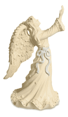 Angel Figurine Angel Star Flowers - 15 Cm