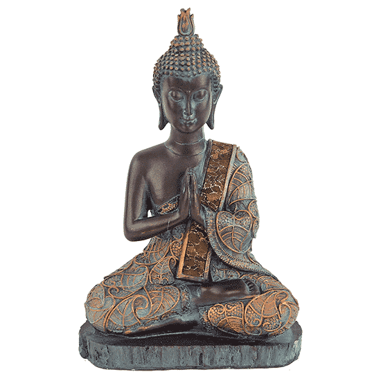 Buddha Antique Finish Thailand - 23 Cm