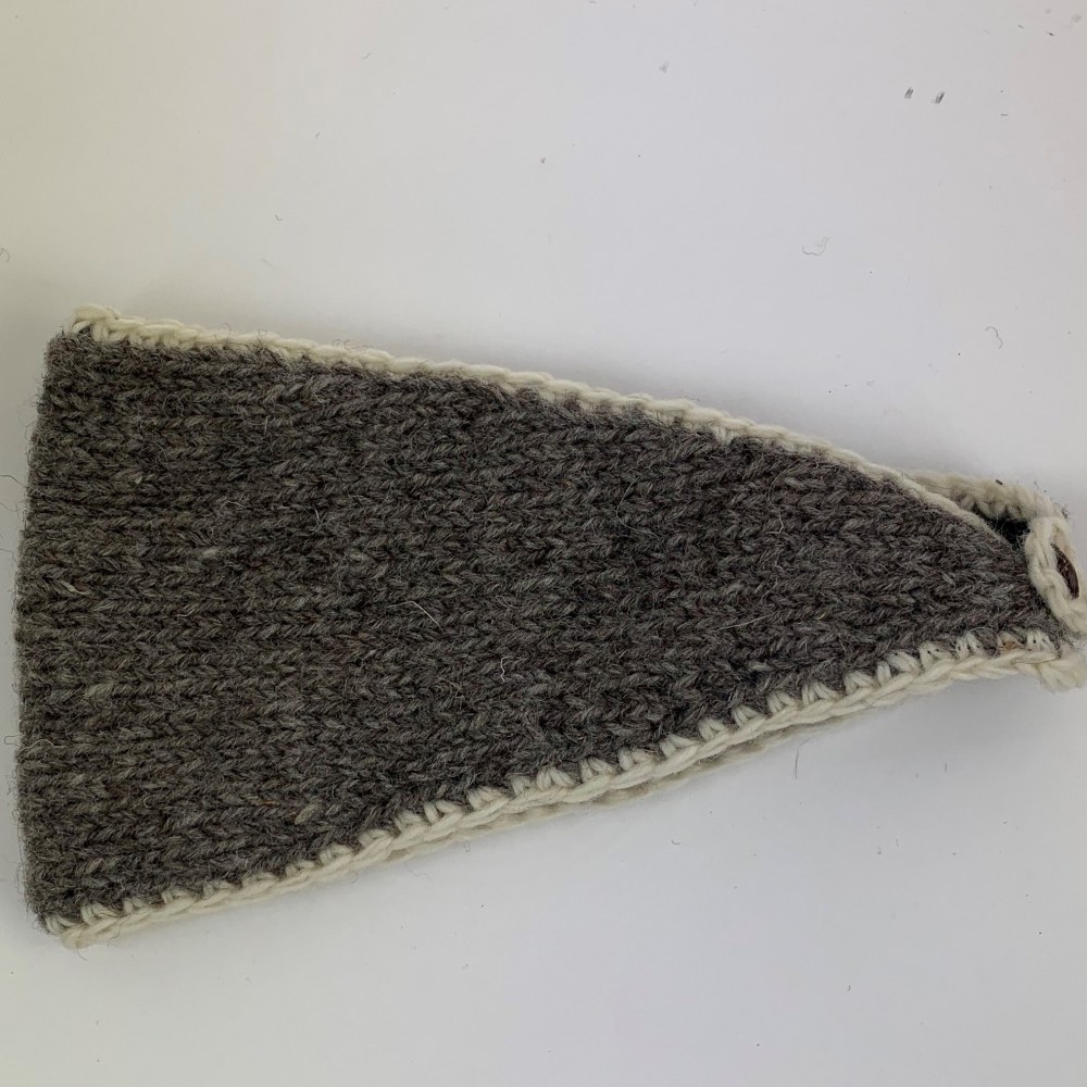 Woolen Headband - Fleece Lined - Small Grey