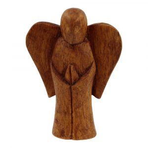 Angel Figurine Wood - Brown - S -10 cm