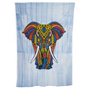 Tapestry Elephant Cotton Colourful Authentic (215 x 135 cm)
