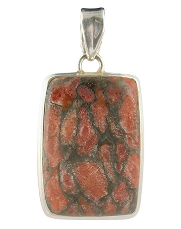 Mohave Turquoise Red (Colored) Pendant in Silver Model 3