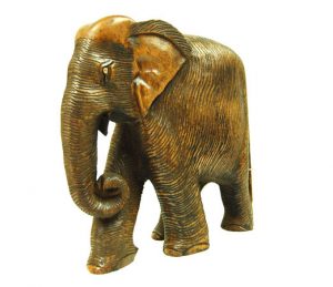 Wooden Statue Elephant (20.5 x 20 x 9 cm)