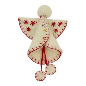 Felt Pin Angel White and Red