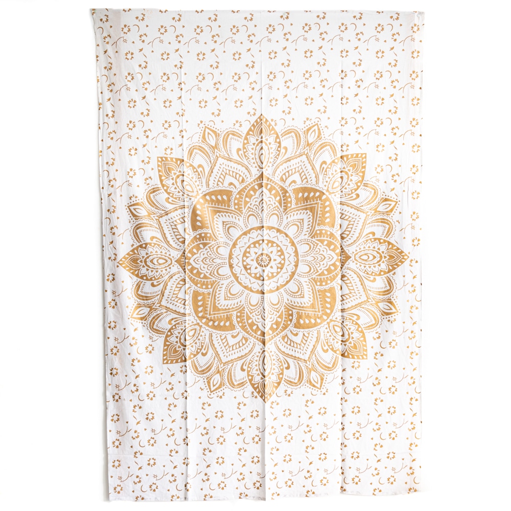 Tapestry Mandala Cotton Golden Authentic (215 x 135 cm)