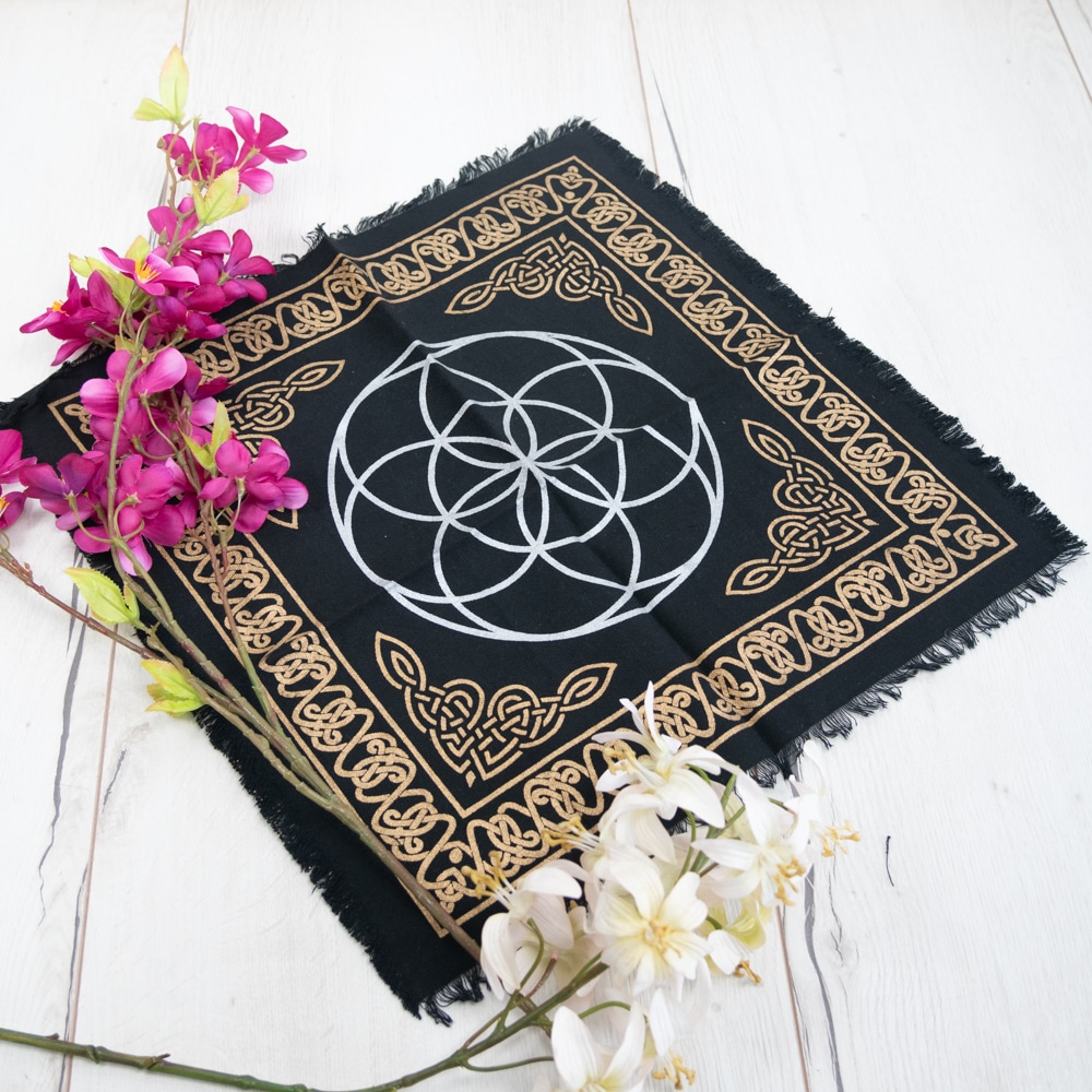 altar cloth seed of life with celtic knots