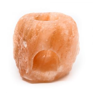 Salt Stone Tea Light Holder Orange Aroma Diffuser (1 kg) 10 x 9 x 9 cm