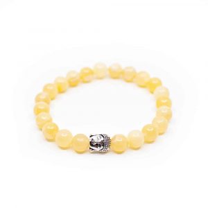 Gemstone Bracelet Calcite with Buddha