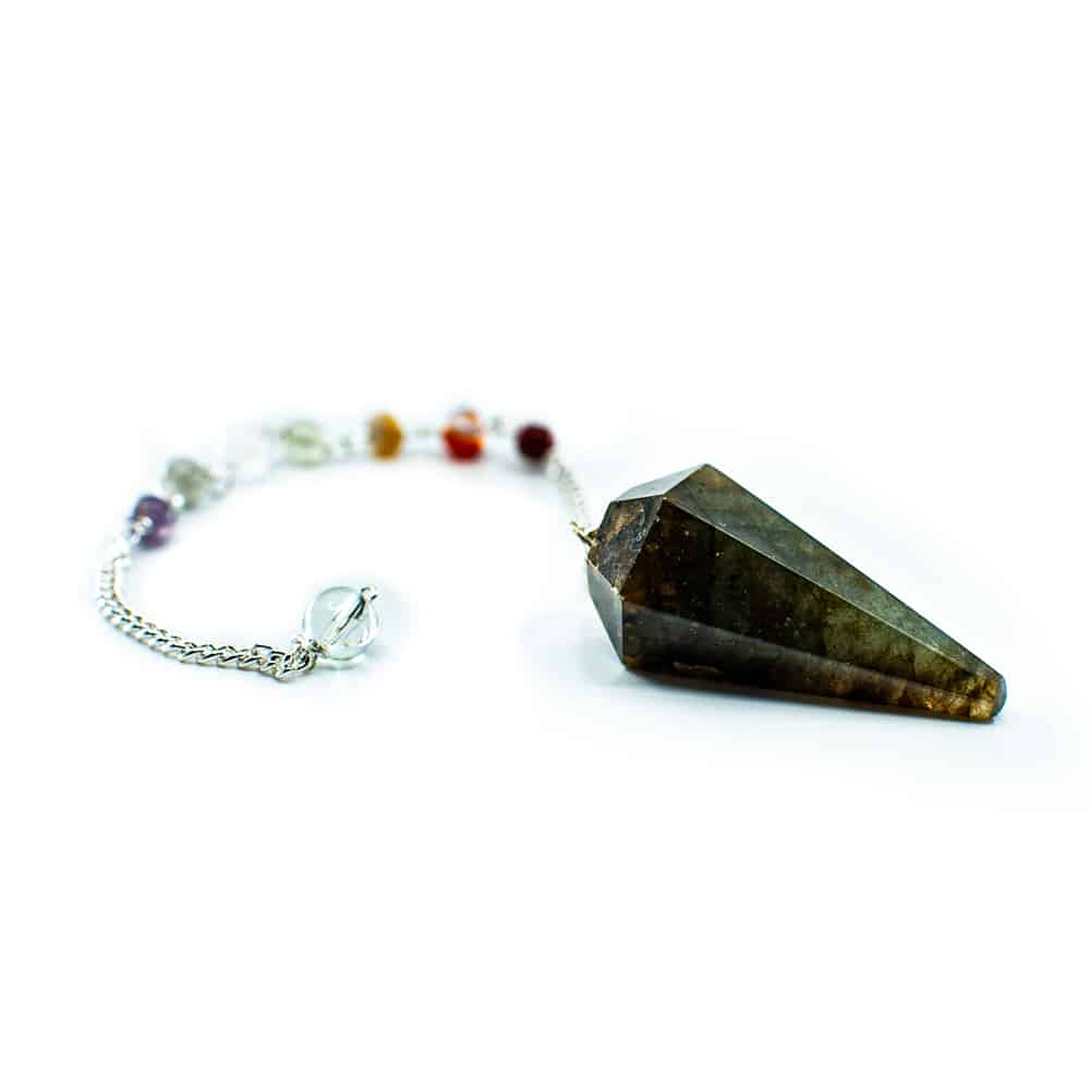 Pendulum Labradorite Facet with Gemstone Chain