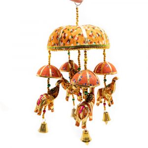 Decoration Mobile Fabric Elephants with Bells Surprise (30 cm)