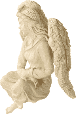 Angel Figurine Seated Courage - 12.8 Cm