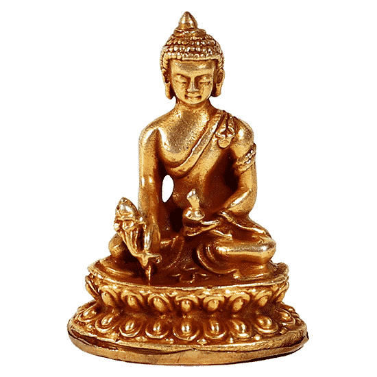 Little Statue Medicine Buddha Gold - 5.5 cm