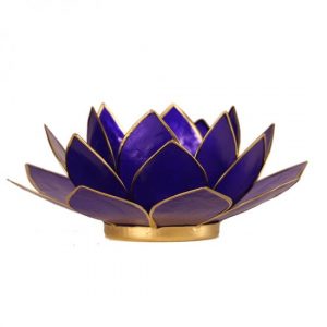 Lotus Atmospheric Light Indigo 6th Chakra Gold Edge