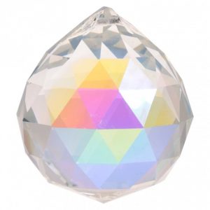 Rainbow Crystal Bol Dark Mother Of Pearl Aaa Quality (5 Cm)