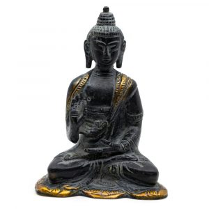 Buddha Image Antique Finish - Brass - Teaching (12 cm)