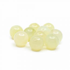 Gemstone Loose Beads Green Jade - 10 pieces (12 mm)