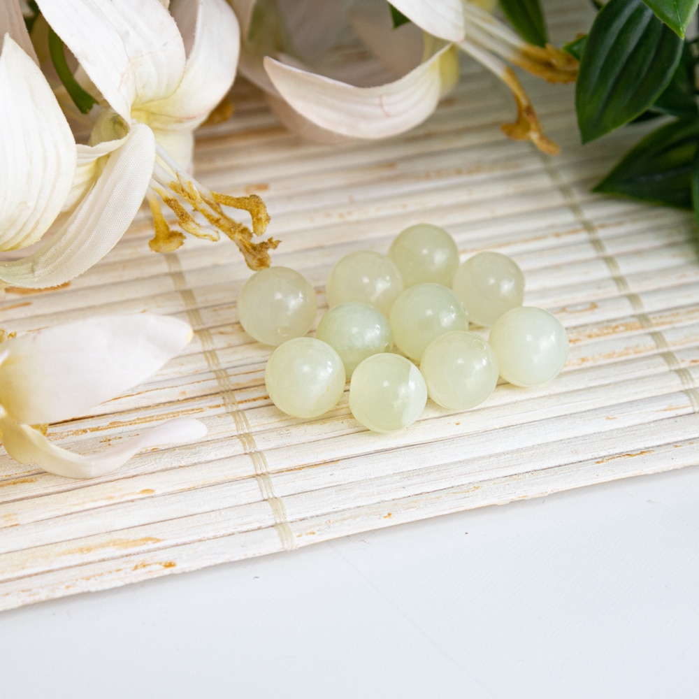 light green jade beads