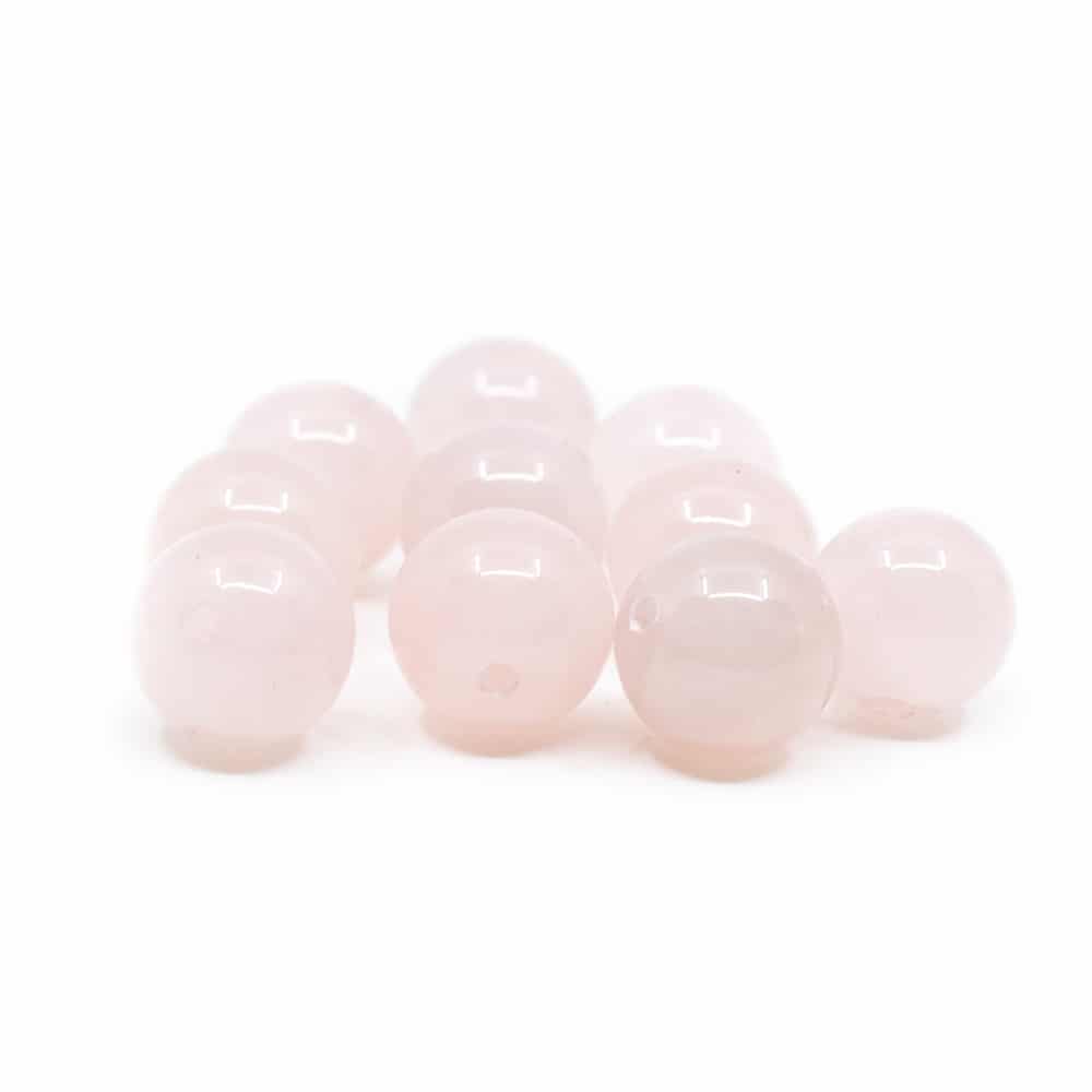 Loose Gemstone Beads Rose Quartz - 10 Pieces (12 mm)