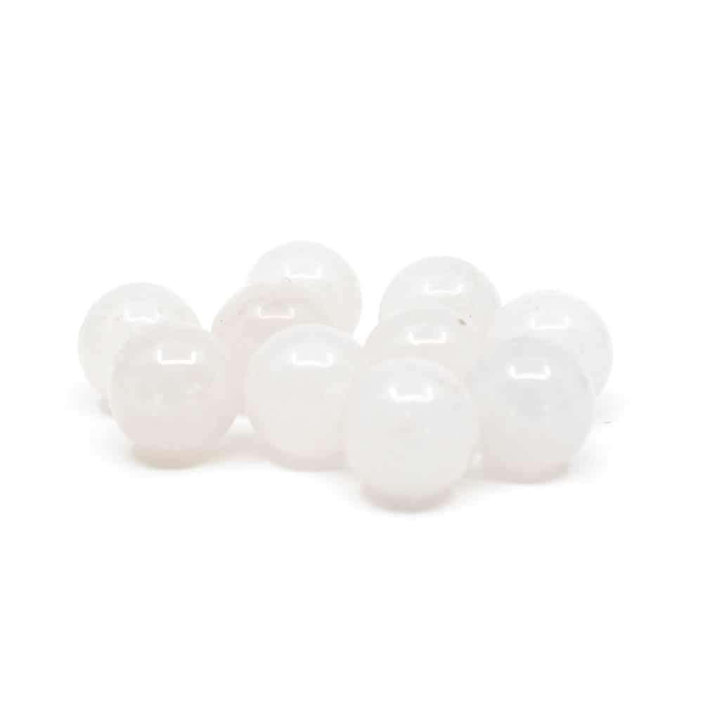 Gemstone Loose Beads White Jade - 10 pieces (12 mm)