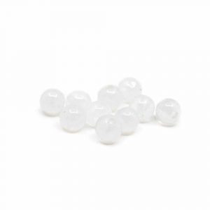 Gemstone Loose Beads White Jade - 10 pieces (4 mm)