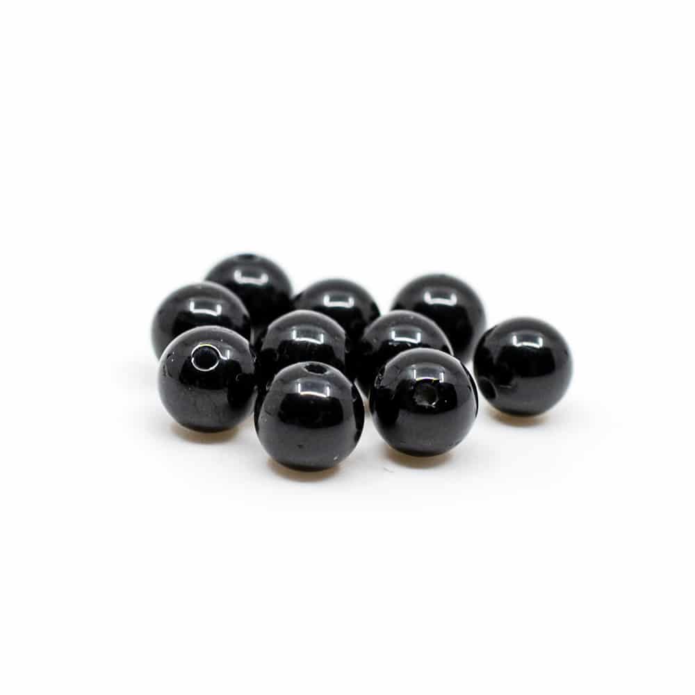 Gemstone Loose Beads Black Tourmaline - 10 pieces (4 mm)