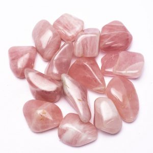 Rose Quartz Light Pink Tumbled Stones AA(±500g; ±4.5-8.5cm)