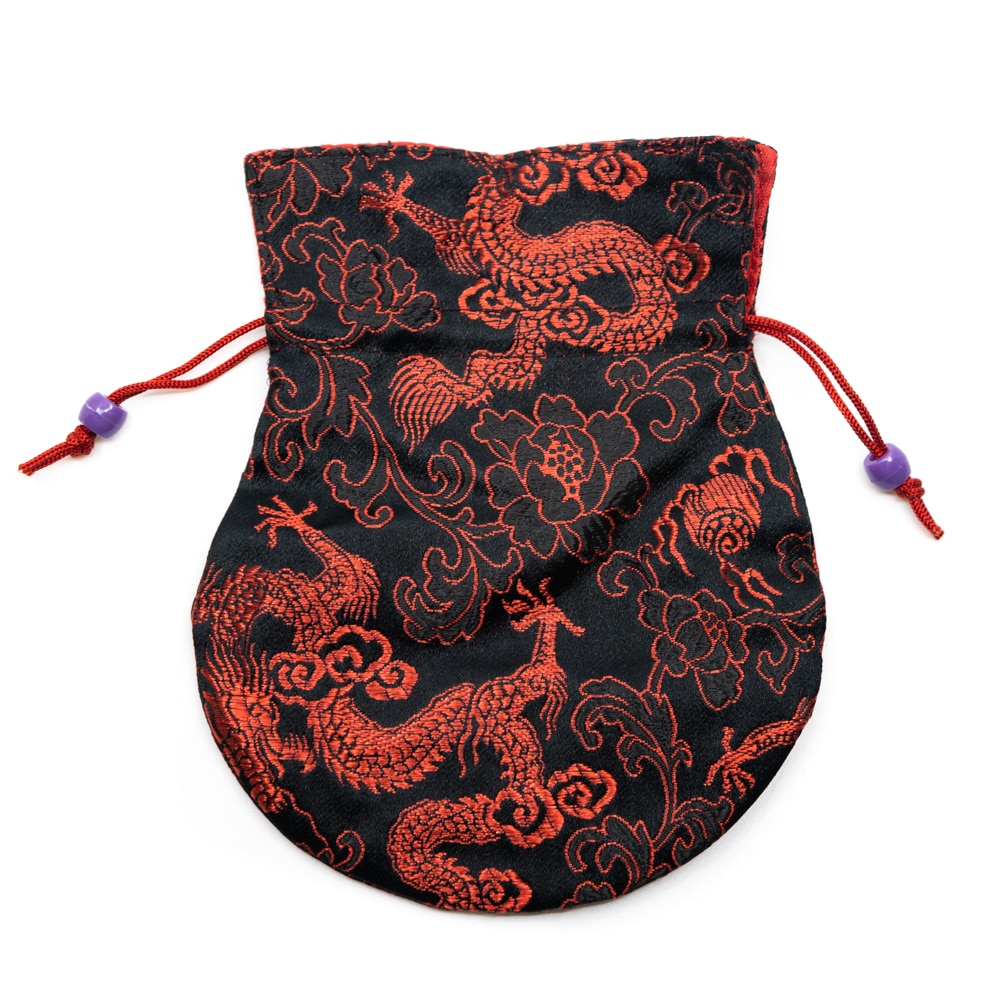 Brocade Bag Handmade - Black / Red