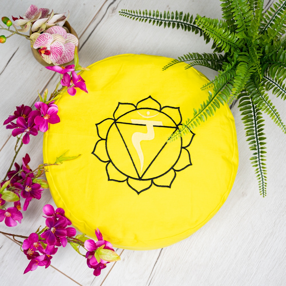 spiru third chakra meditation cushion yellow solar plexus