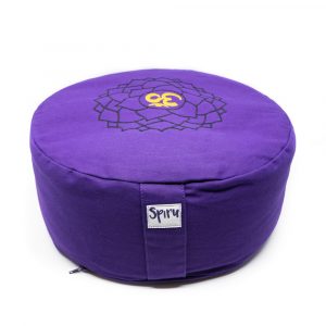 Spiru Meditation Cushion Cotton Purple - 7th Chakra Swadhishthana - 36 x 15 cm