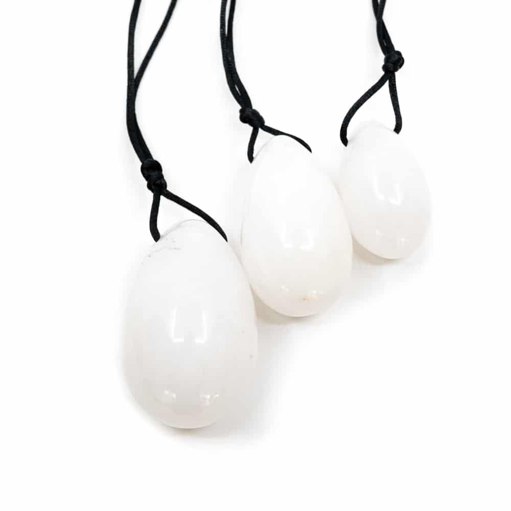 Yoni Egg Set White Jade - Set of 3
