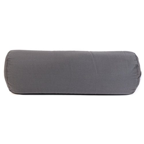 Buy Yoga Bolster Anthracite Round Cotton - Plain - 59 x 21,5 cm Online ...