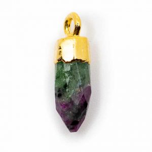 Gemstone Pendant Point Ruby in Zoisite (12 mm)