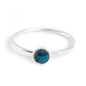 Birthstone Ring Turquoise December - 925 Silver (Size 17)
