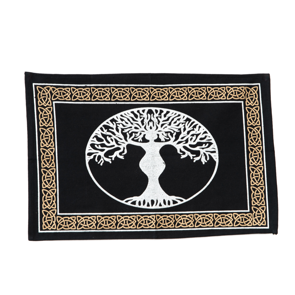 Cotton Altar Cloth with Goddess Tree (46 x 30 cm)