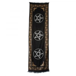 Cotton Altar Cloth with Pentagrams (180 x 53 cm)