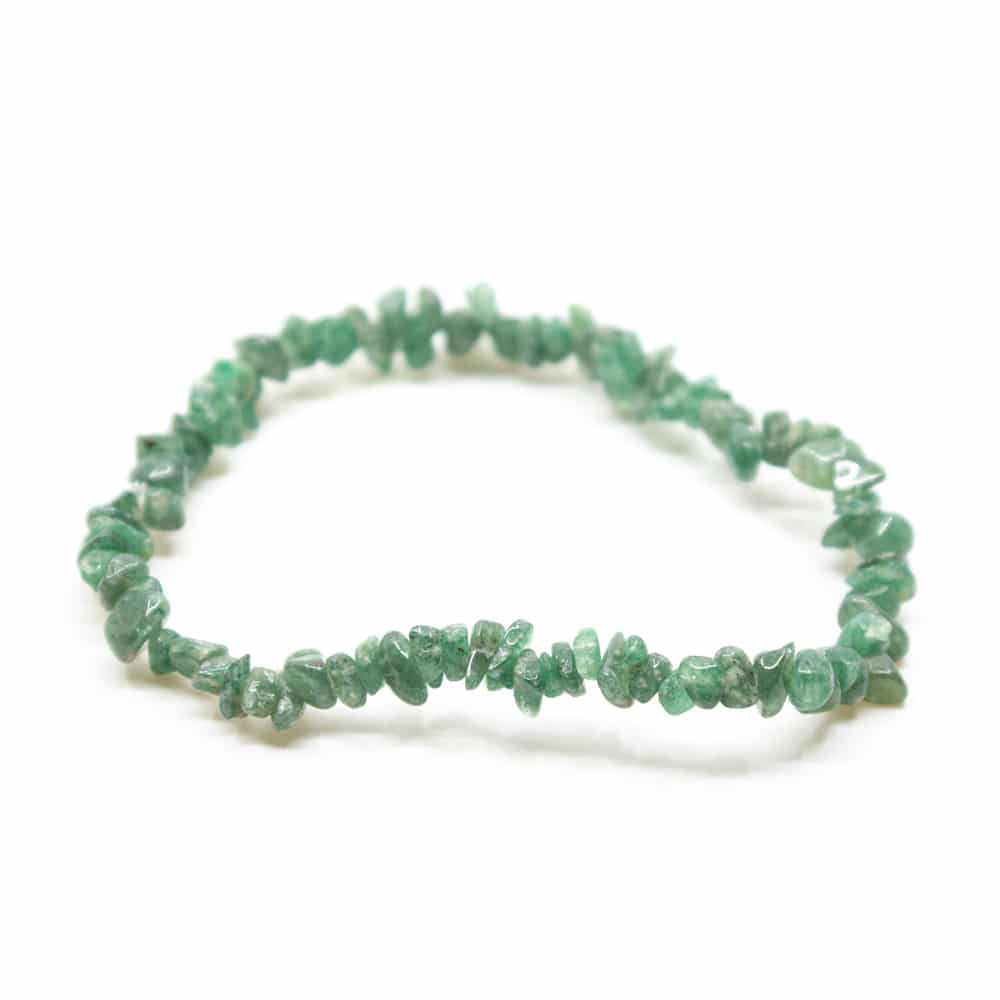 Gemstone Chip Bracelet Green Jade