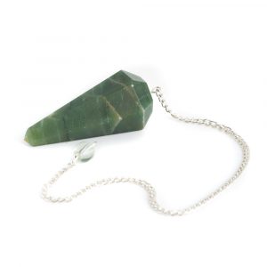 Pendulum Gemstone Green Jade Facet