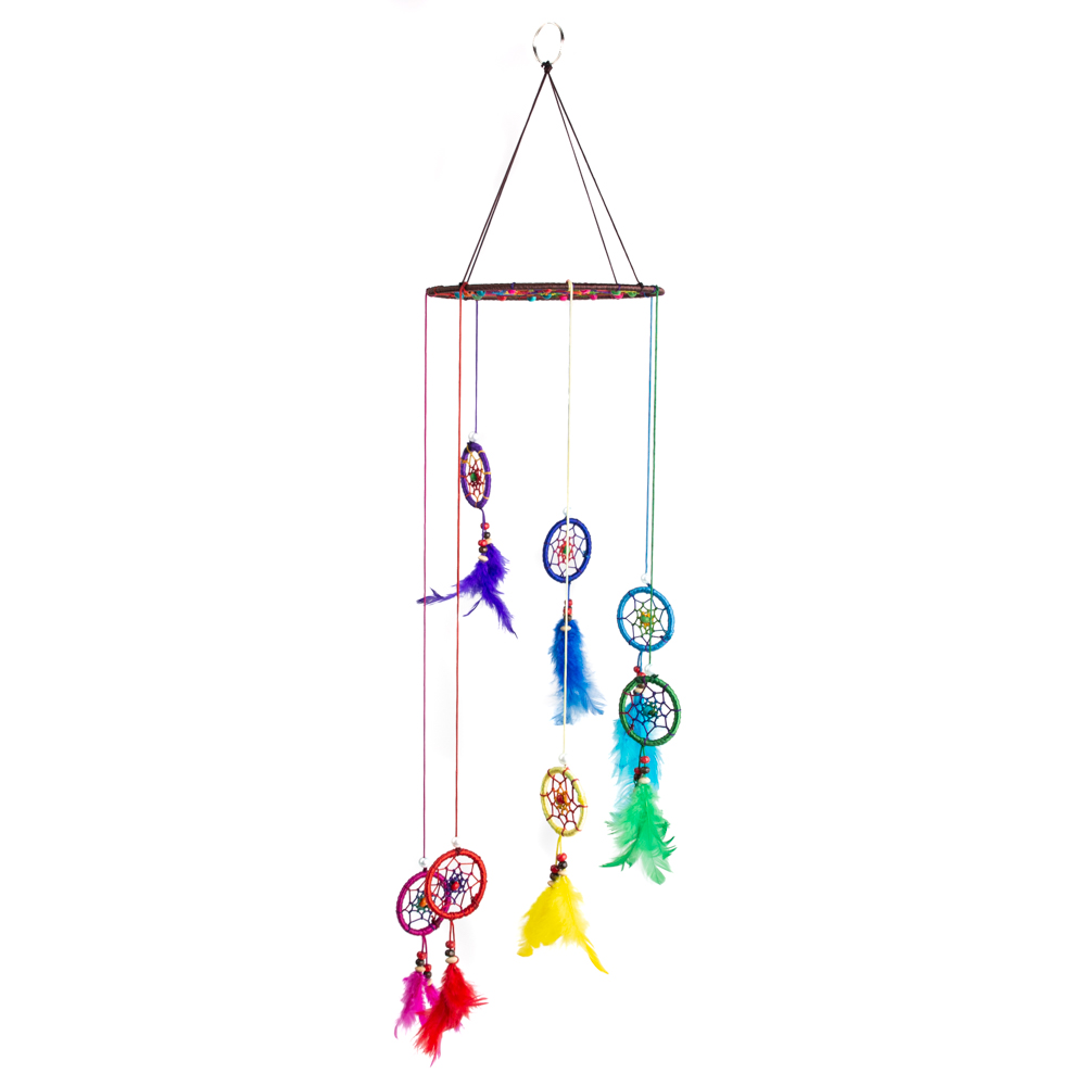Wind Mobile with 7 Chakra Dream Catchers