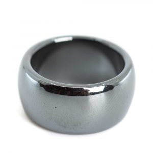 Gemstones Ring Hematite (10 mm - Size 15)