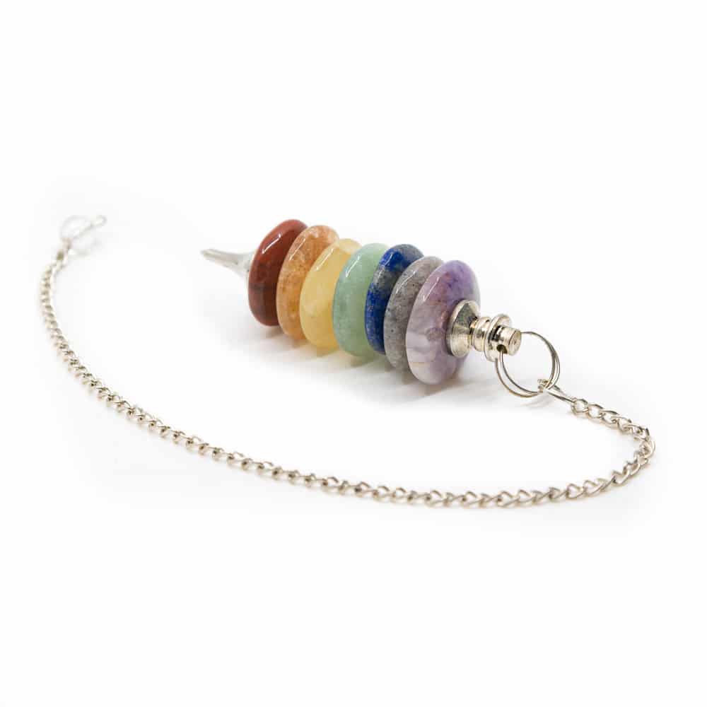 Pendulum with Rings Chakra Colors (55 mm)