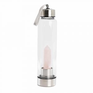 Spiru Gemstone Water Bottle Rose Quartz Obelisk - 500 ml