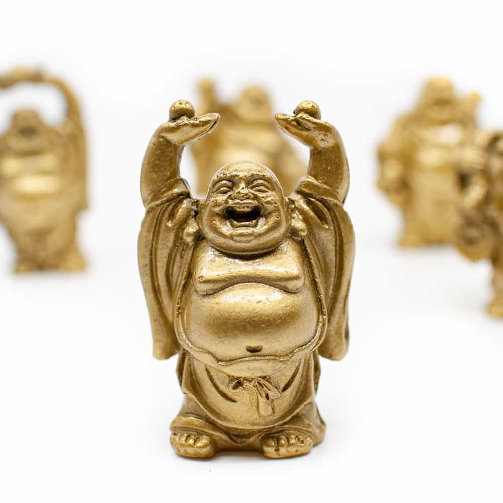 chinese laughing buddha gold