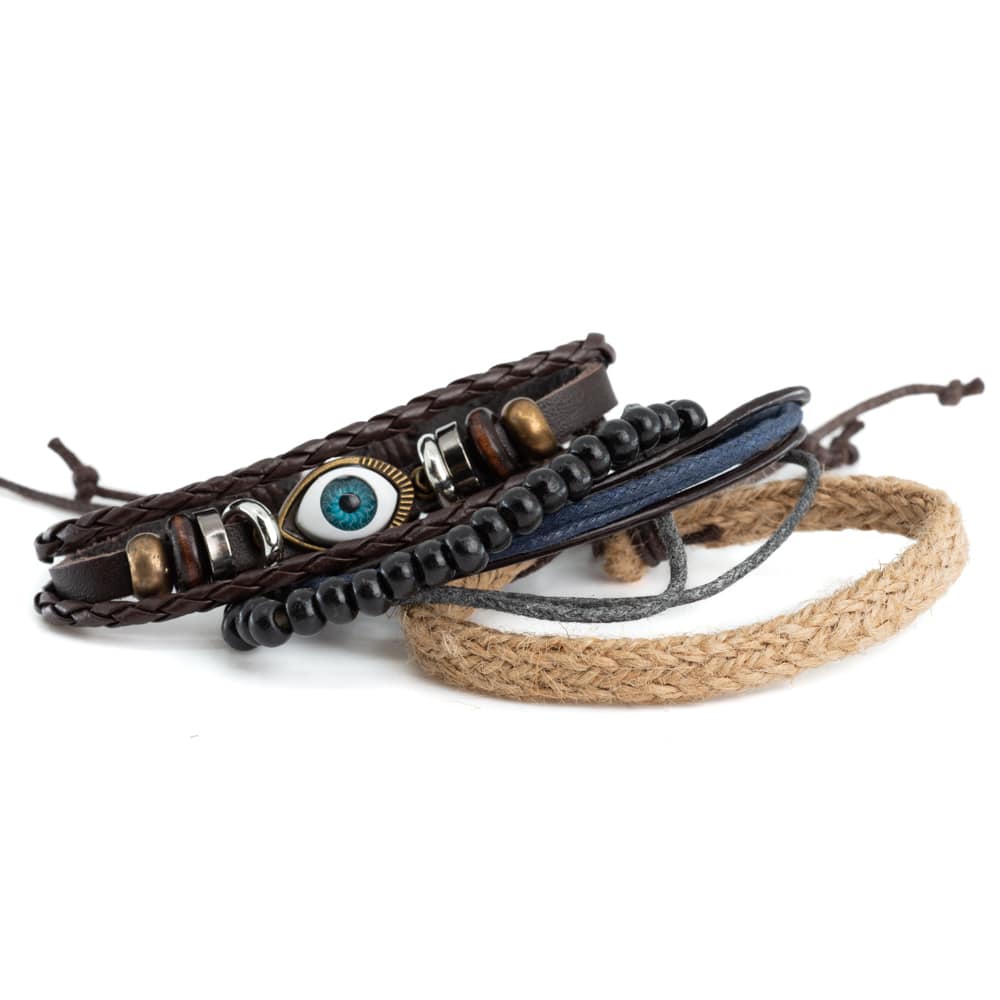Bracelet Bohemian Evil Eye with Rope